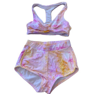 Girls Decree Swimsuit XS Pink Orange